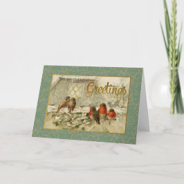 Cartões de natal Aves Reprodução de Vintage