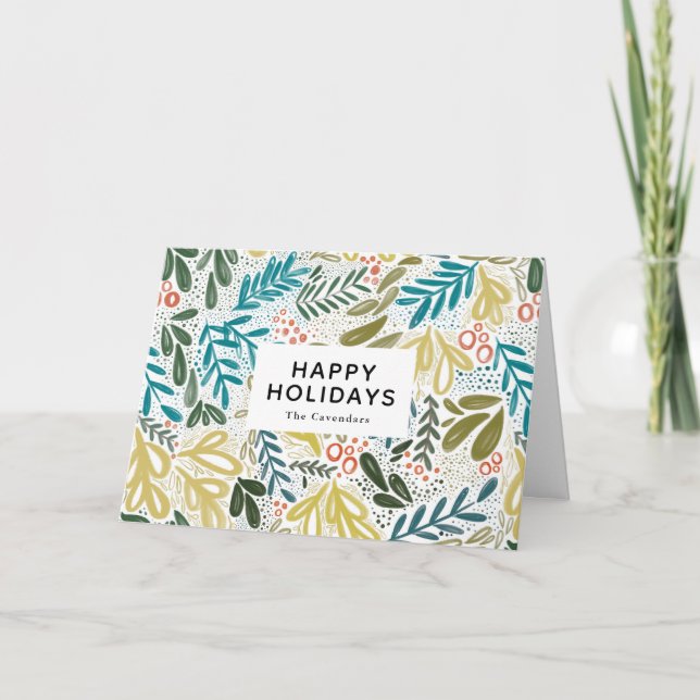 Cartões de natal Botânico de Bramble (Frente)