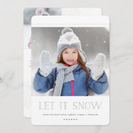Cartões de Natal Brancos Simples | Deixar nevar