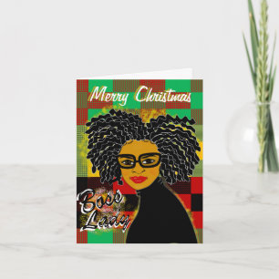 Cartões de Natal Chefe Senhora Afro-Americanos