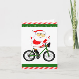 cartões de natal ciclistas