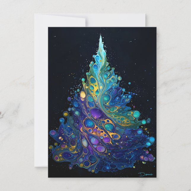 Cartões de Natal Coloridos Únicos (Frente)