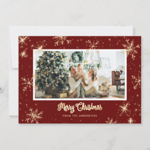 Cartões de Natal com Fotografias Vermelhas Sparkl