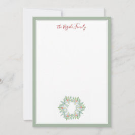 Cartões de Natal com Guirlanda de Aquarela