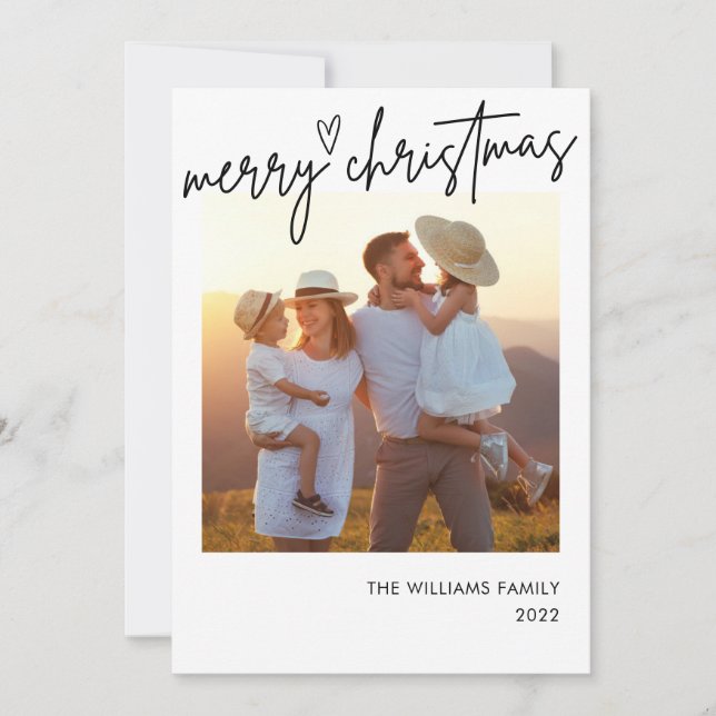 Cartões de Natal com Inserção de Foto Feliz Natal (Frente)