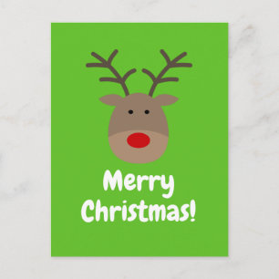 Cartões de Natal com logotipo de rena fofa