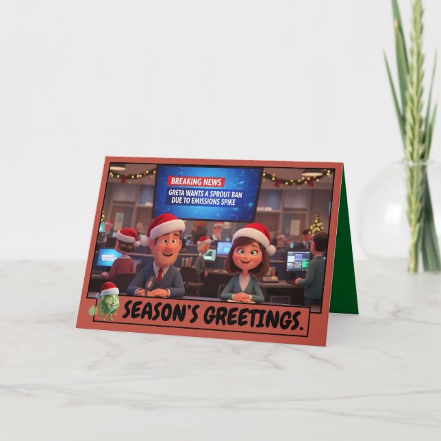 Cartões de Natal com slogan engraçado com um tema  (Frente)