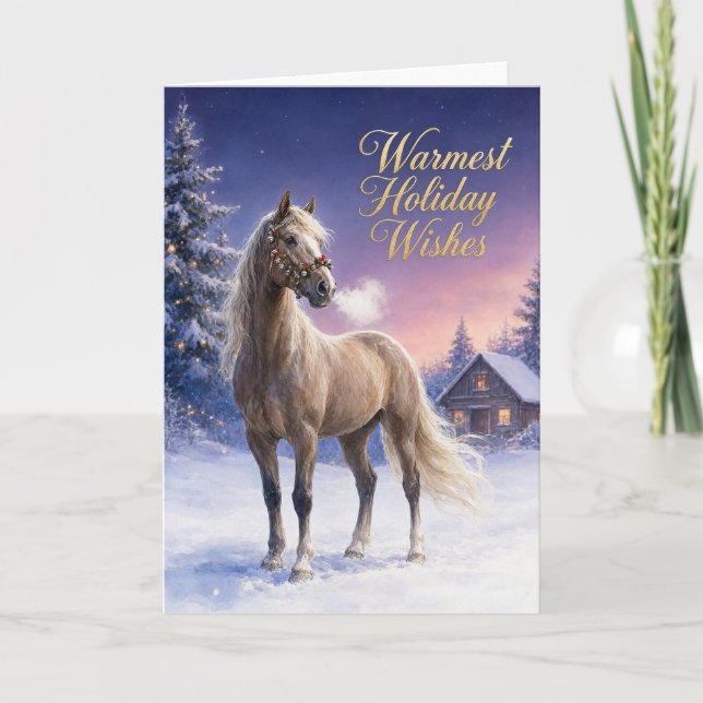 Cartões de Natal com Tema Equestre (Frente)