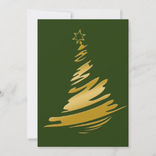 cartões de natal comerciais verdes e dourados