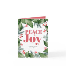 Cartões de Natal - Cores Aquíferos Verde Botânico