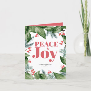 Cartões de Natal - Cores Aquíferos Verde Botânico