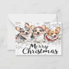 Cartões de Natal Corgi
