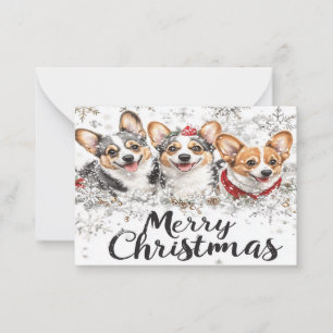 Cartões de Natal Corgi