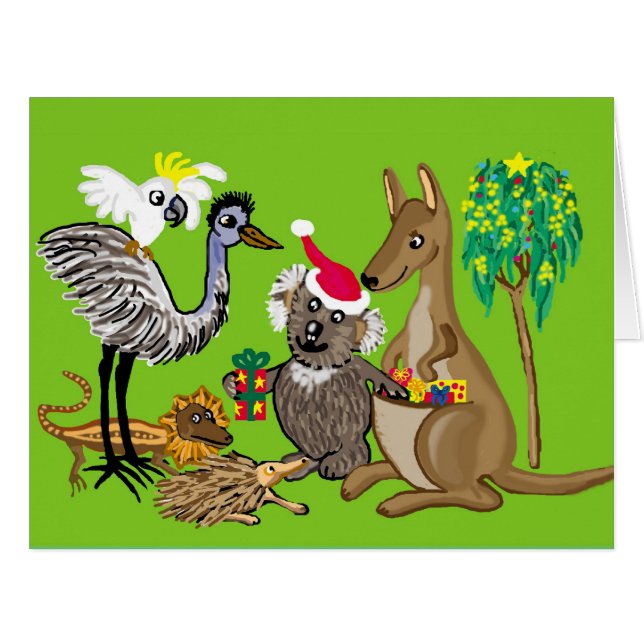 Cartões de natal da Austrália (Frente horizontal)