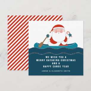 Cartões de Natal da Canoa de Kayaking Engraçados