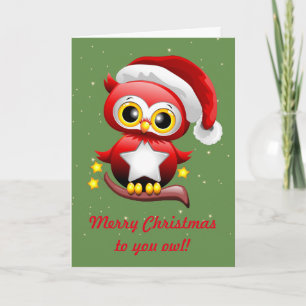 Cartões de natal da coruja