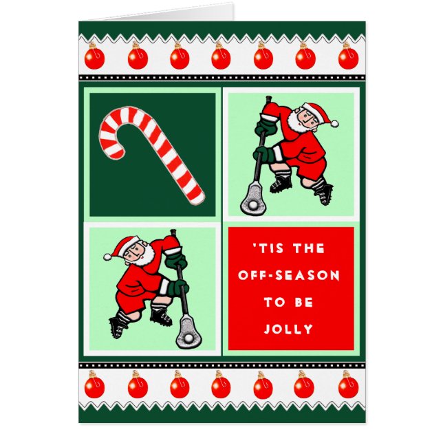 Cartões de Natal da Equipe Lacrosse (Frente)