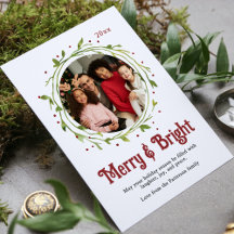 Cartões de Natal da família de fotos felizes e bri