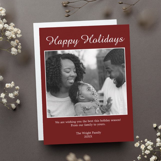 Cartões de Natal da família para Modelo de Natal (Family Christmas Cards Holiday Custom Template)