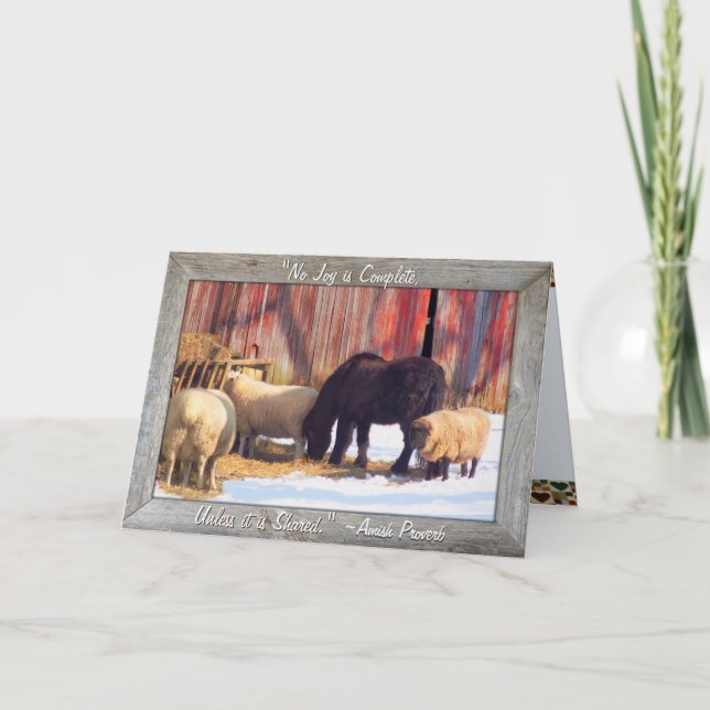 Cartões de Natal da Fazenda Amish (Frente)