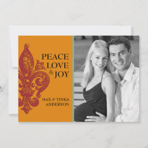 Cartões de natal da flor de lis