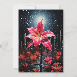 Cartões de Natal de Abstrato de Flor Poinsettia