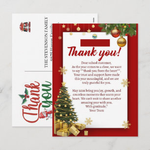 Cartões de Natal de agradecimento pelos negócios