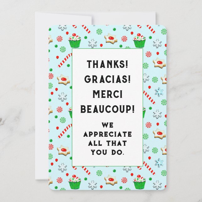 Cartões de natal de Apreciação de Voluntários (Frente)