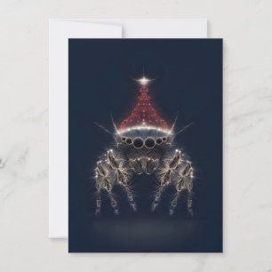 Cartões de Natal de Aranha Saltadora Bonita