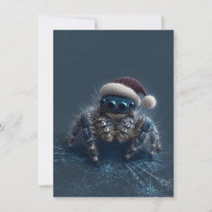 Cartões de Natal de Aranha Saltadora Escura
