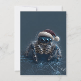 Cartões de Natal de Aranha Saltadora Escura