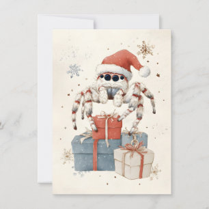 Cartões de Natal de Aranha Saltarina Fofa