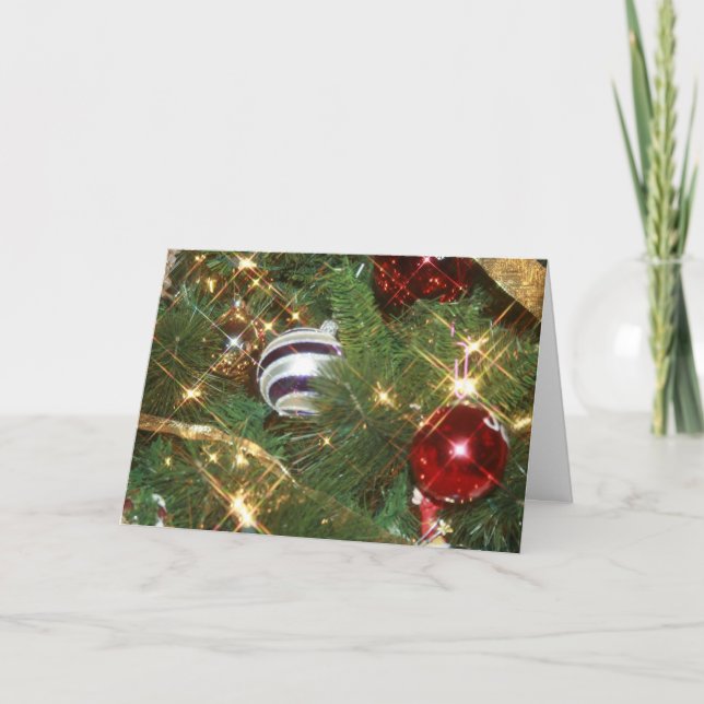 Cartões de natal de Árvore de Natal Clássica (Frente)