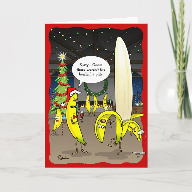 Cartões de Natal de Banana Engraçados | Cartões de (Frente)