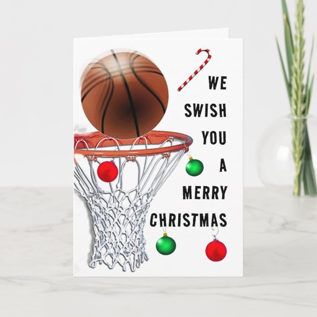 Cartões de Natal de Basquetebol (Frente)