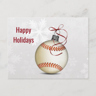 cartões de natal de beisebol