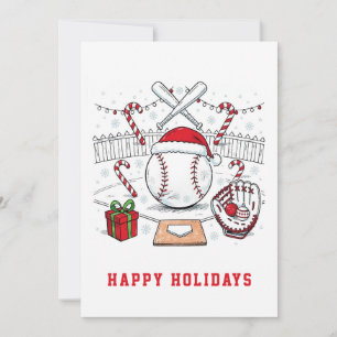 Cartões de Natal de Beisebol de Férias