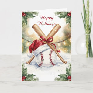 Cartões de Natal de Beisebol de Férias