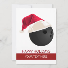 Cartões de Natal de Boliche de Natal Chapéu de Pap