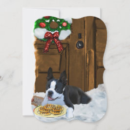 Cartões de Natal de Boston Terrier
