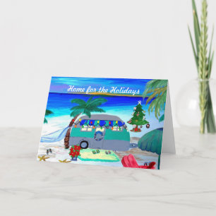 Cartões de Natal de campista de fluxo de ar pela p