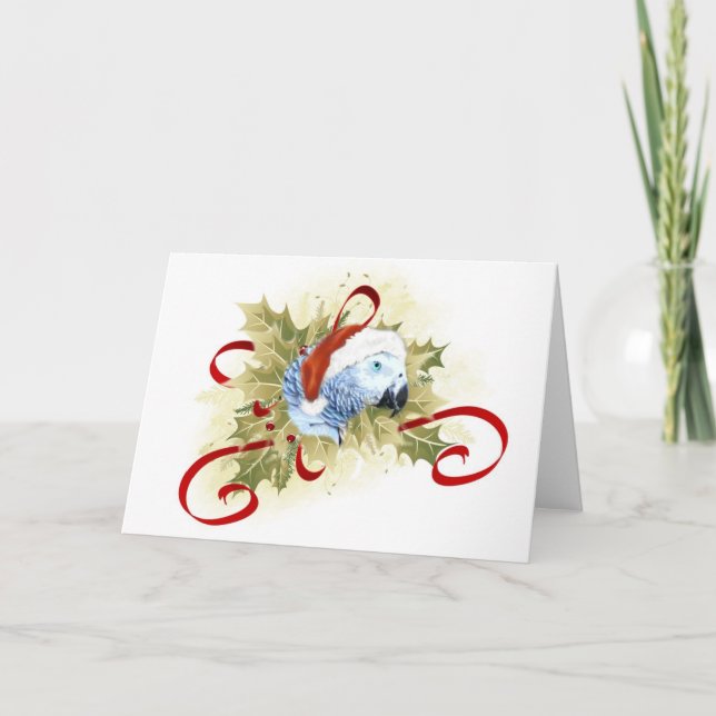 Cartões de Natal de Cenoura Cinza Africana (Frente)