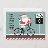 Cartões de Natal de Ciclismo Divertidos