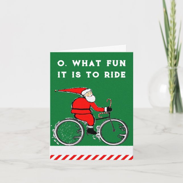 Cartões de Natal de Ciclista (Frente)