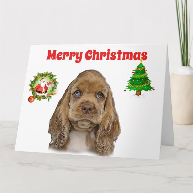 Cartões de Natal de Cocker Spaniels (Frente)