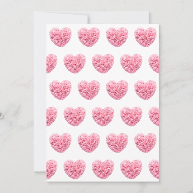 Cartões de natal de Corações Rosa (Frente)