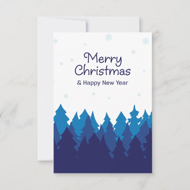 Cartões de natal de cores de inverno (Frente)