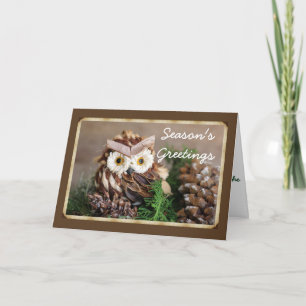 Cartões de Natal de coruja com envelope incluso