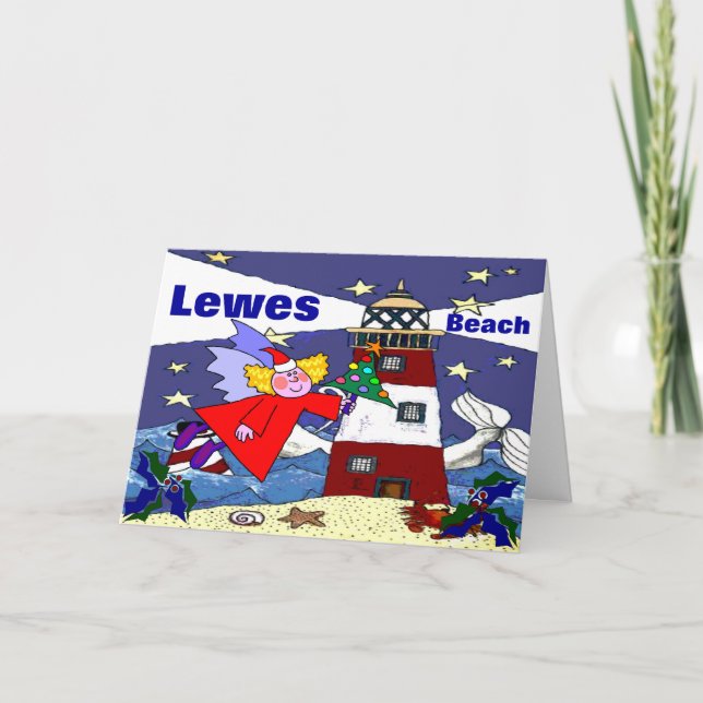 Cartões de natal de Delaware costeiros (Frente)