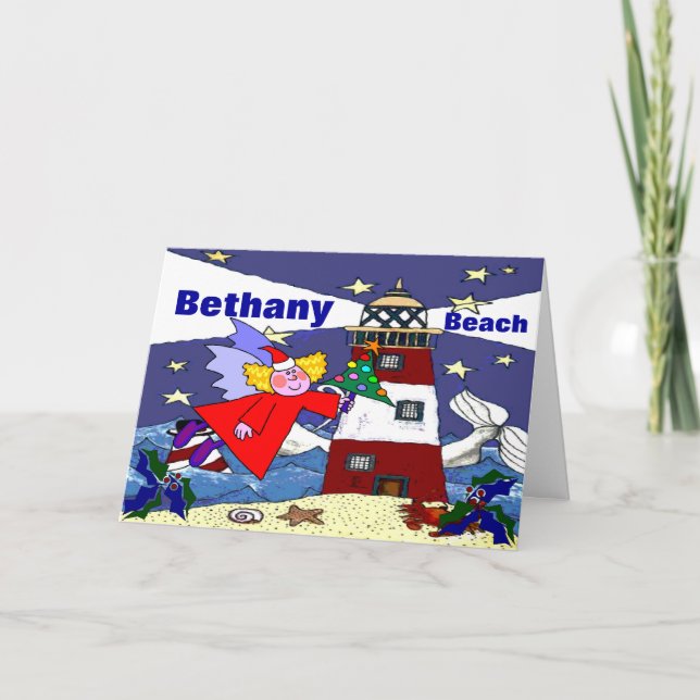 Cartões de natal de Delaware costeiros (Frente)